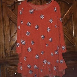 Orange Tiger Tunic - size 3x, fits more like 2X